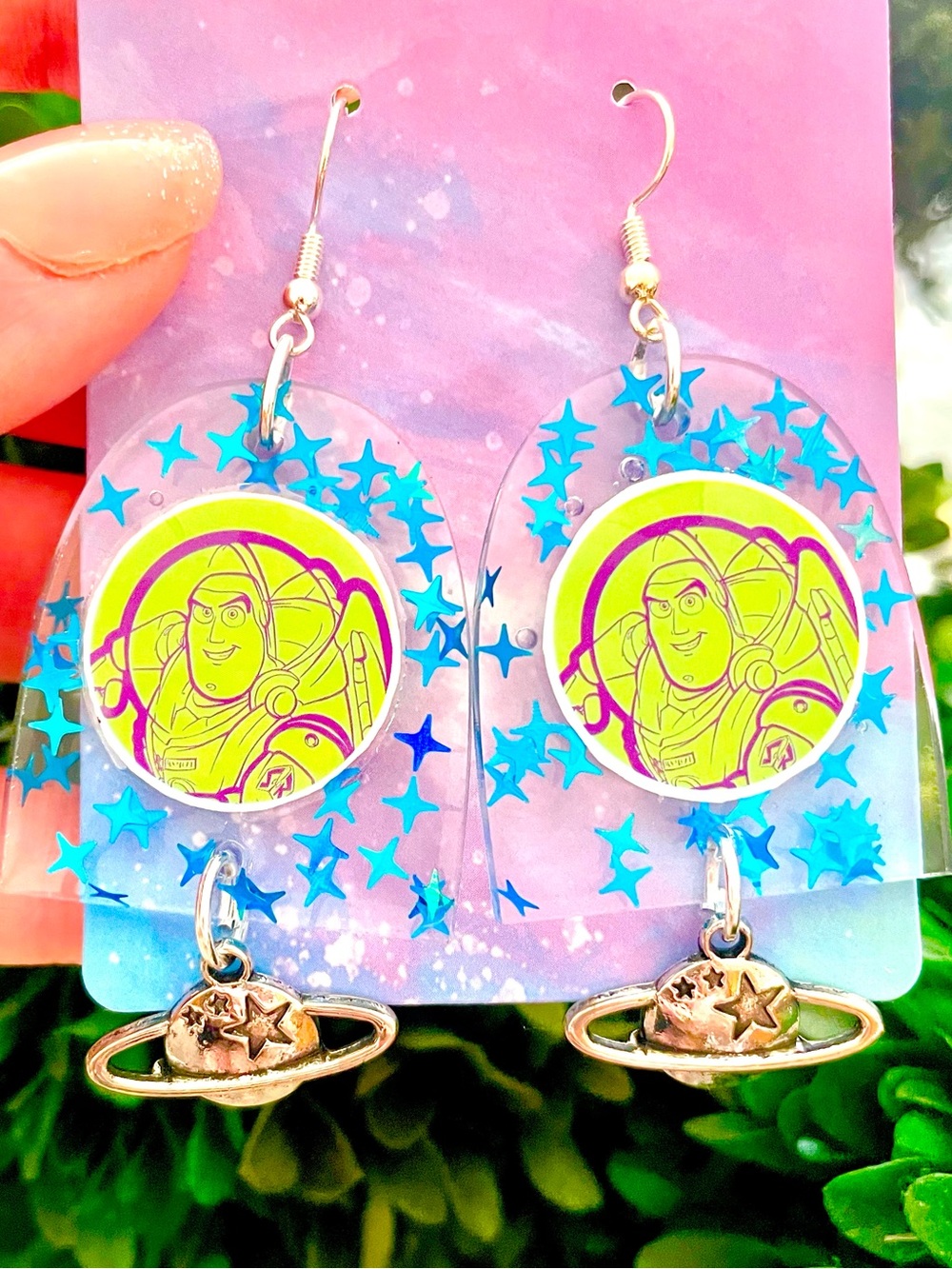 Buzz Lightyear Acrylic Dangle Earrings